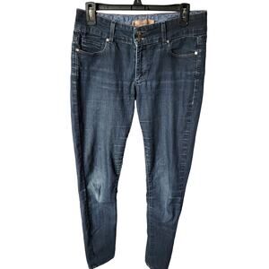 Y2K PAIGE Dark Wash Hidden Hills Mid Rise Stretch Womens Skinny Jeans Size 30